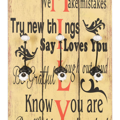 vidaXL Wall-mounted Coat Rack with 6 Hooks 120x40 cm FAMILY