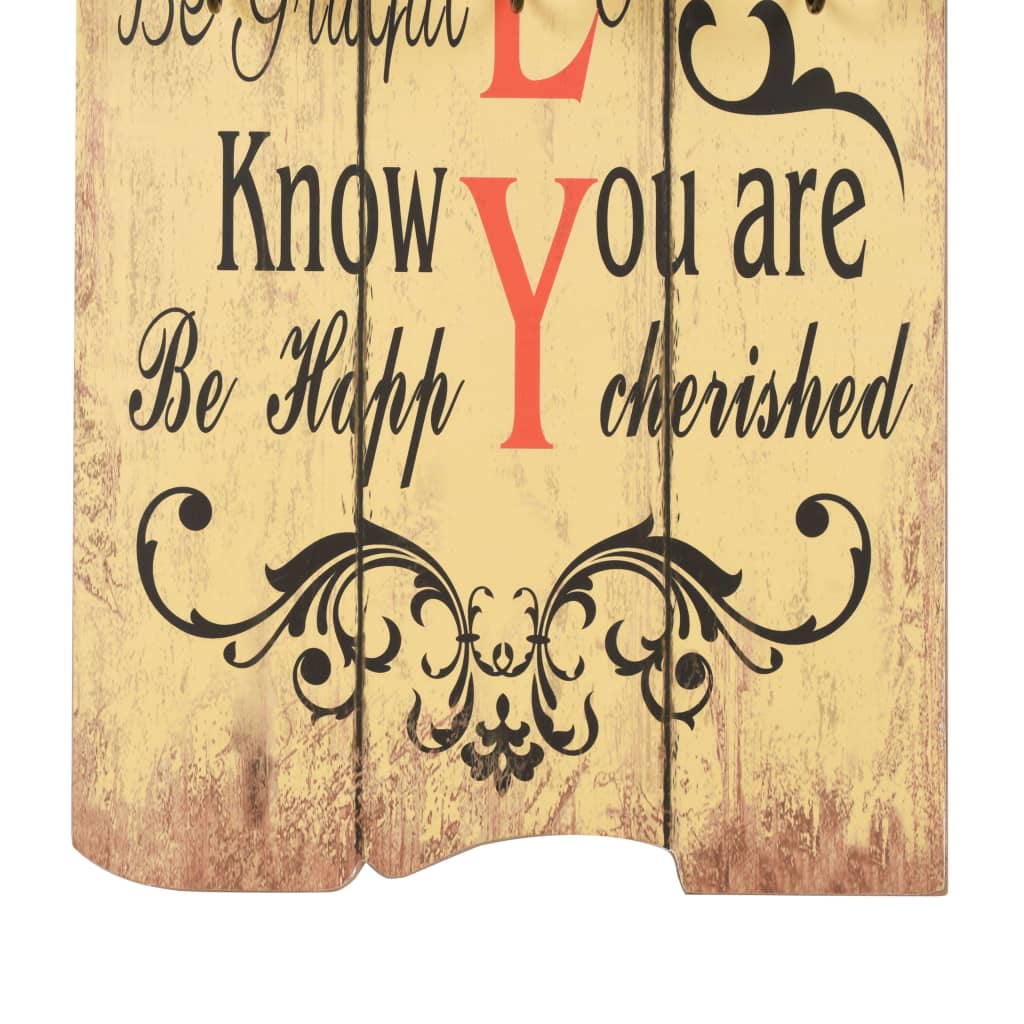 vidaXL Wall-mounted Coat Rack with 6 Hooks 120x40 cm FAMILY