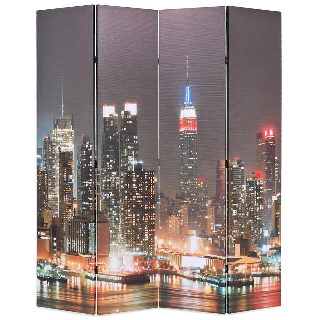 vidaXL Folding Room Divider 160x170 cm New York by Night