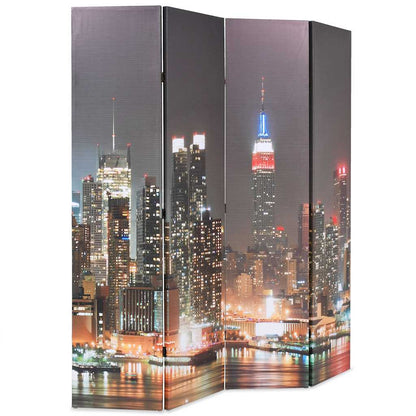 vidaXL Folding Room Divider 160x170 cm New York by Night
