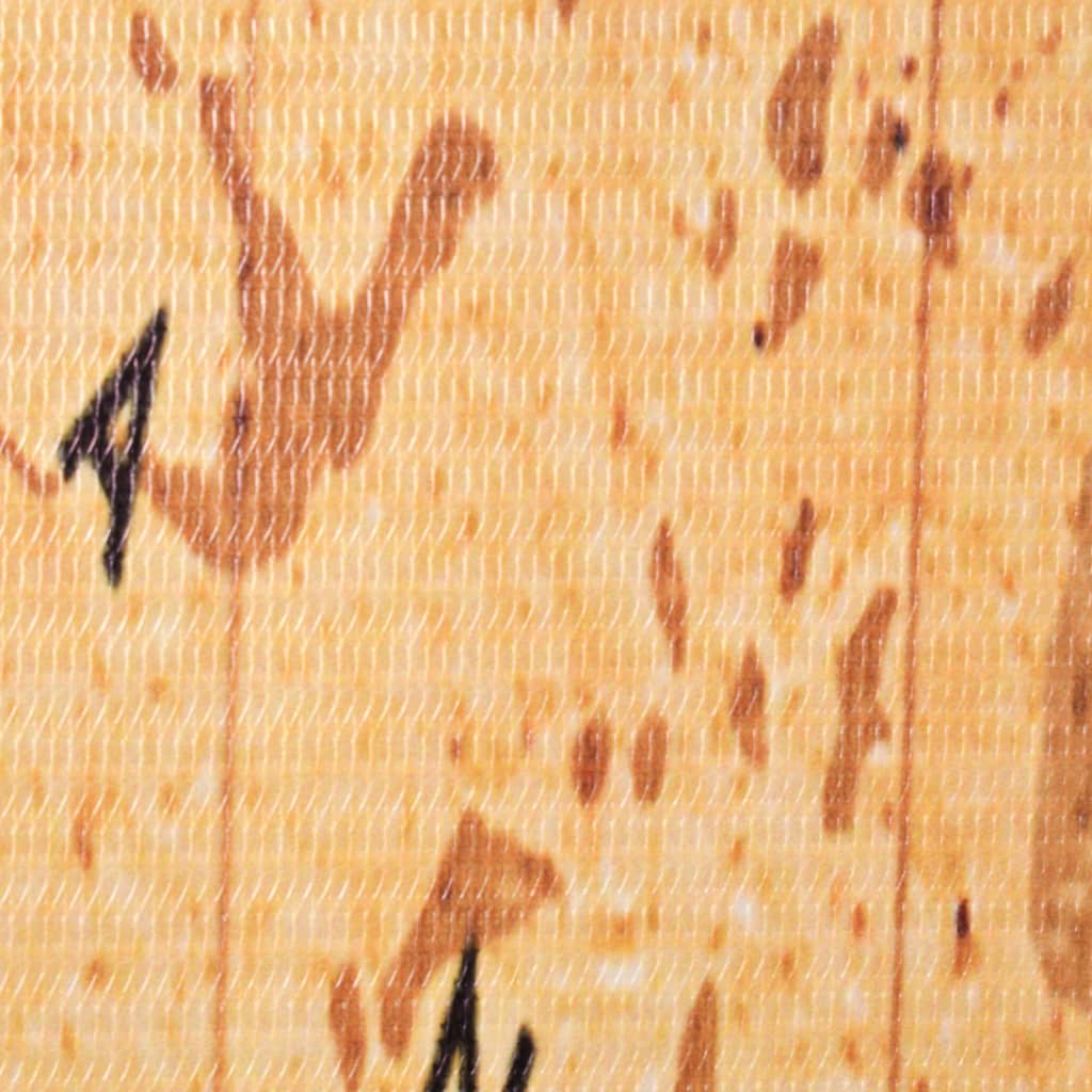 vidaXL Folding Room Divider 120x170 cm World Map Yellow