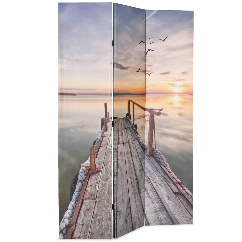 vidaXL Folding Room Divider 120x170 cm Lake