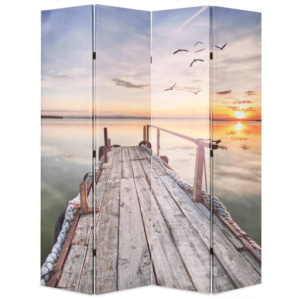 vidaXL Folding Room Divider 160x170 cm Lake