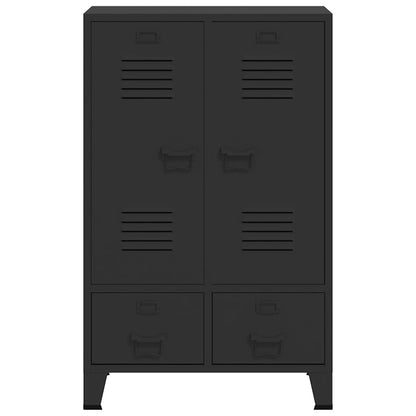 245960 vidaXL Wardrobe Metal Industrial Style 67x35x107 cm Black