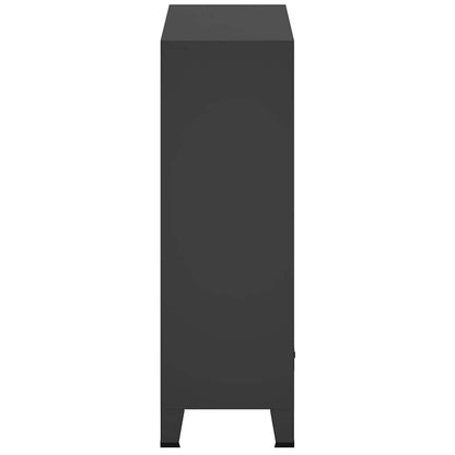 245960 vidaXL Wardrobe Metal Industrial Style 67x35x107 cm Black