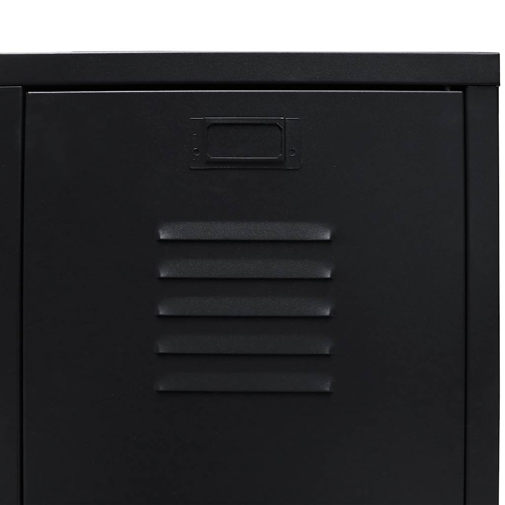 vidaXL Wardrobe Metal Industrial Style 67x35x107 cm Black