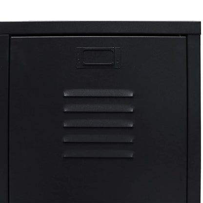 245960 vidaXL Wardrobe Metal Industrial Style 67x35x107 cm Black
