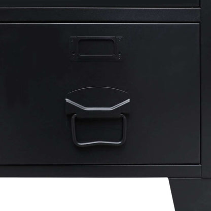 245960 vidaXL Wardrobe Metal Industrial Style 67x35x107 cm Black