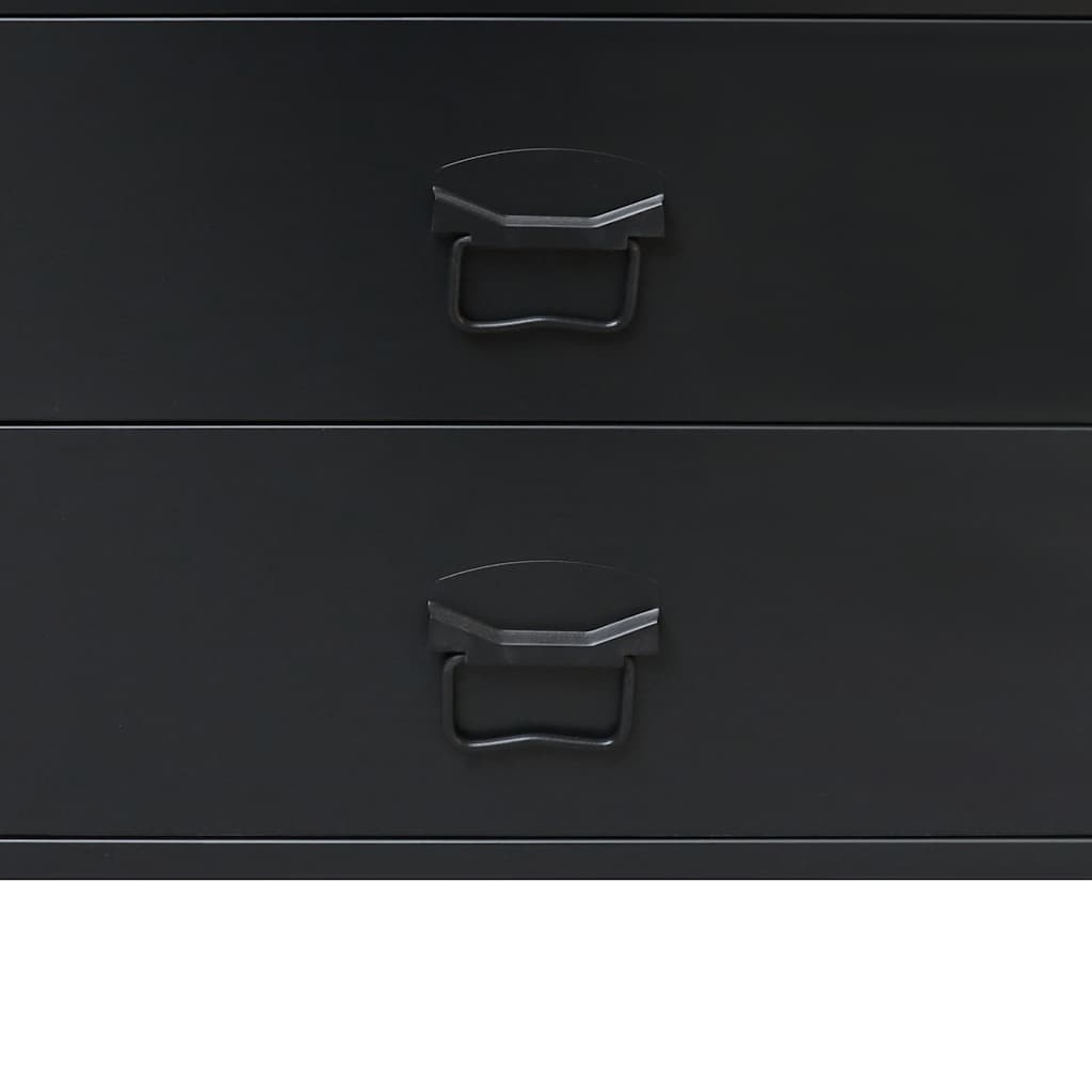 vidaXL Chest of Drawers Metal Industrial Style 78x40x93 cm Black