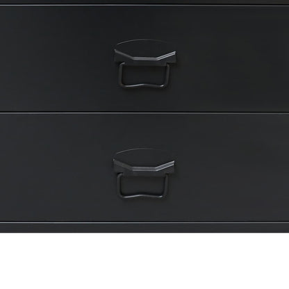 vidaXL Chest of Drawers Metal Industrial Style 78x40x93 cm Black