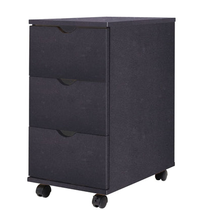 vidaXL Drawer Unit | Black | Engineered wood, plastic | Medium | Rollable