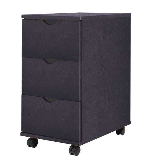 vidaXL Drawer Unit | Black | Engineered wood, plastic | Medium | Rollable