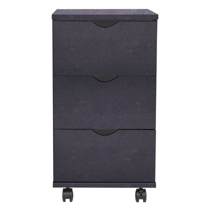 vidaXL Drawer Unit | Black | Engineered wood, plastic | Medium | Rollable