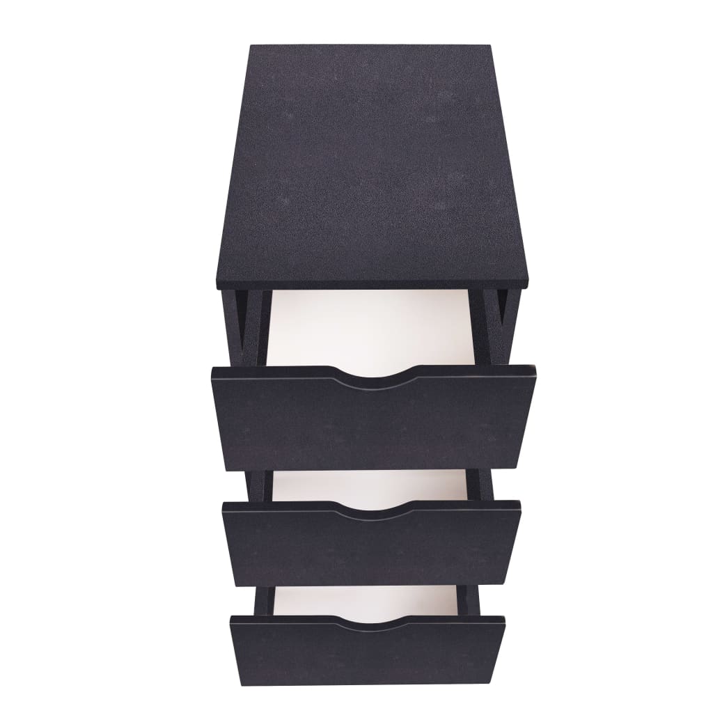 vidaXL Drawer Unit | Black | Engineered wood, plastic | Medium | Rollable