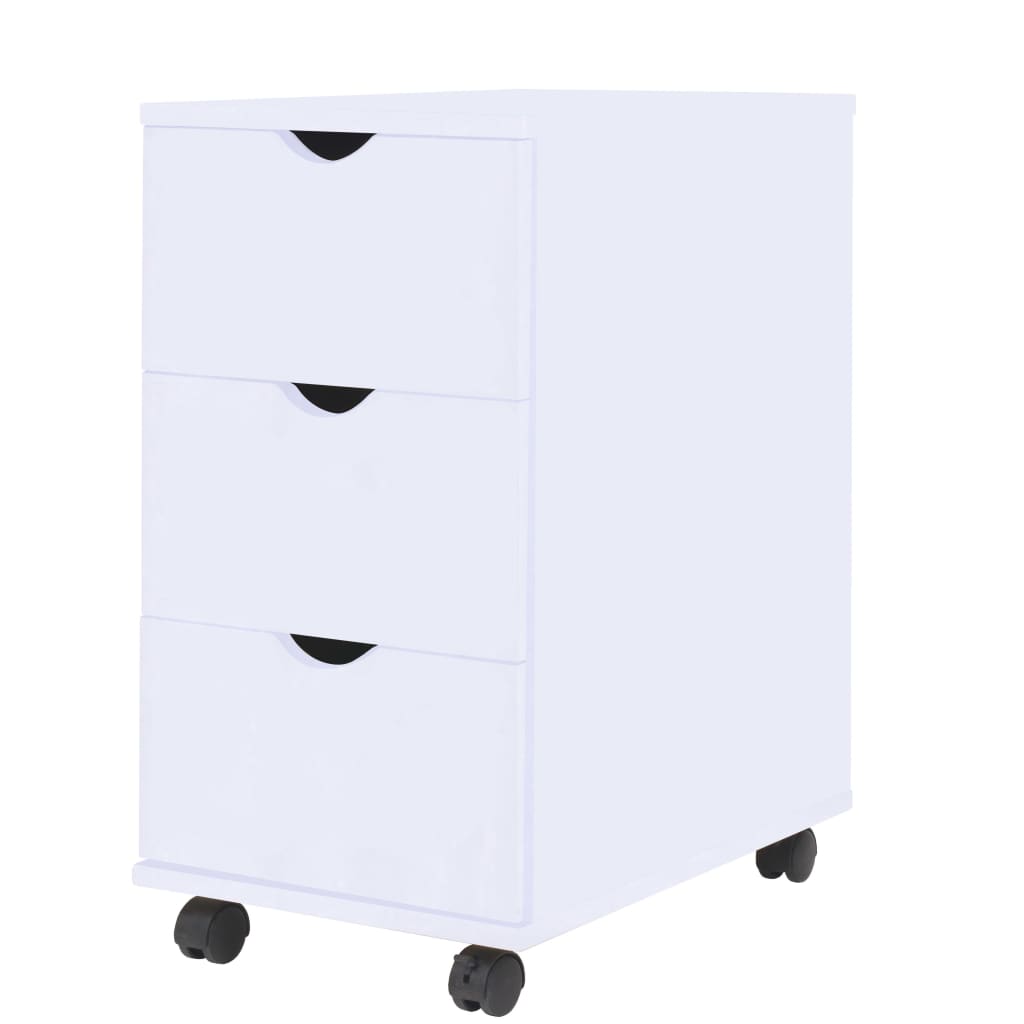 vidaXL Drawer Unit | White | Engineered Wood | Small | Drawer Unit | Rectangular