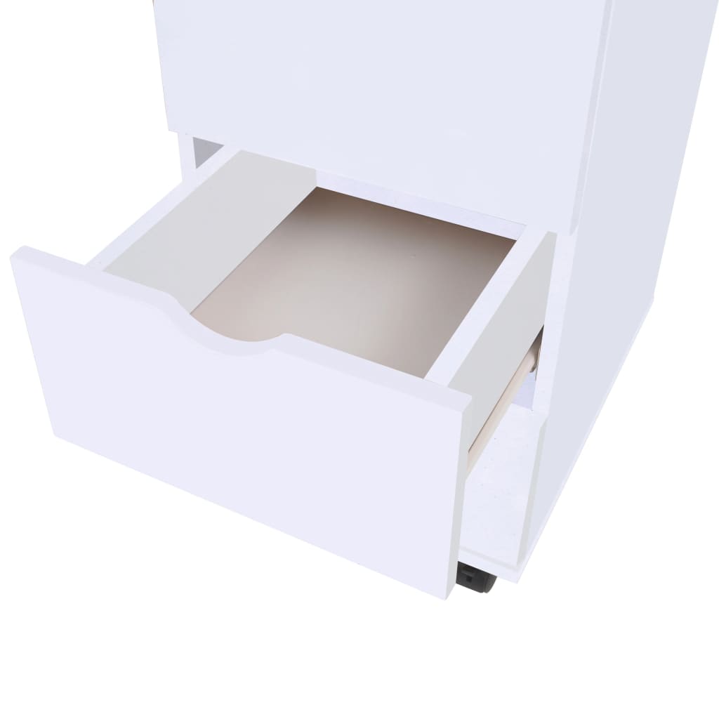 vidaXL Drawer Unit | White | Engineered Wood | Small | Drawer Unit | Rectangular