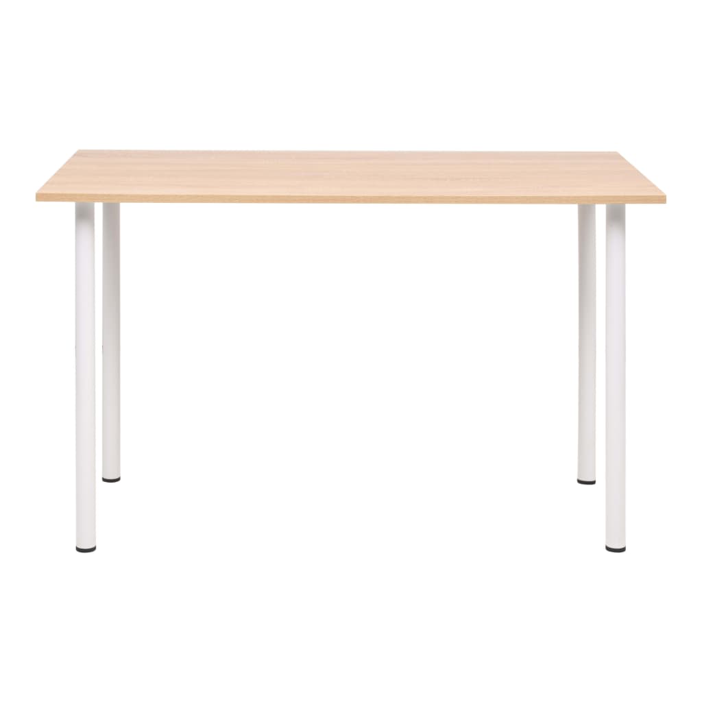 vidaXL Dining Table 120x60x73 cm Oak and White