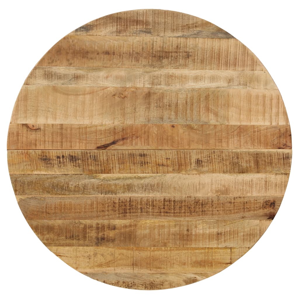 vidaXL Dining Table Solid Rough Mango Wood and Steel 120x77 cm