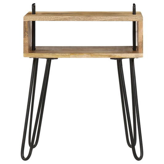 vidaXL Bedside Table | Natural wood and black