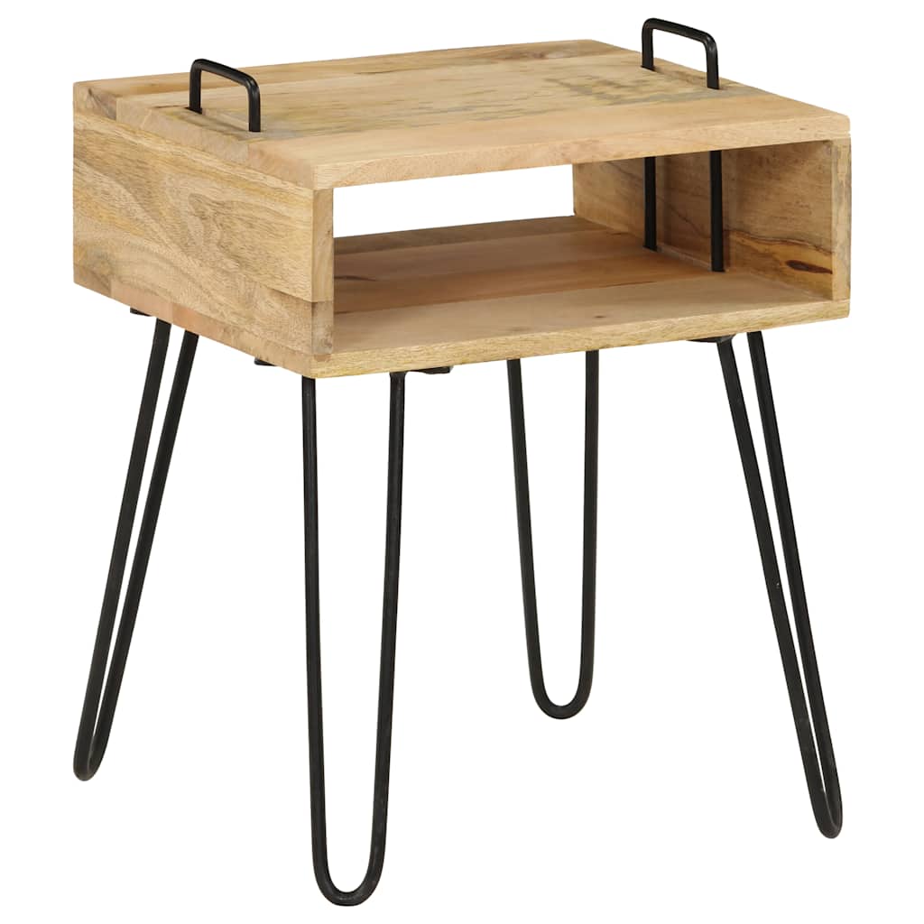 246019 vidaXL Bedside Table Solid Mango Wood 40x34x47 cm