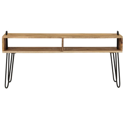vidaXL TV Stand Solid Mango Wood 110x35x45 cm
