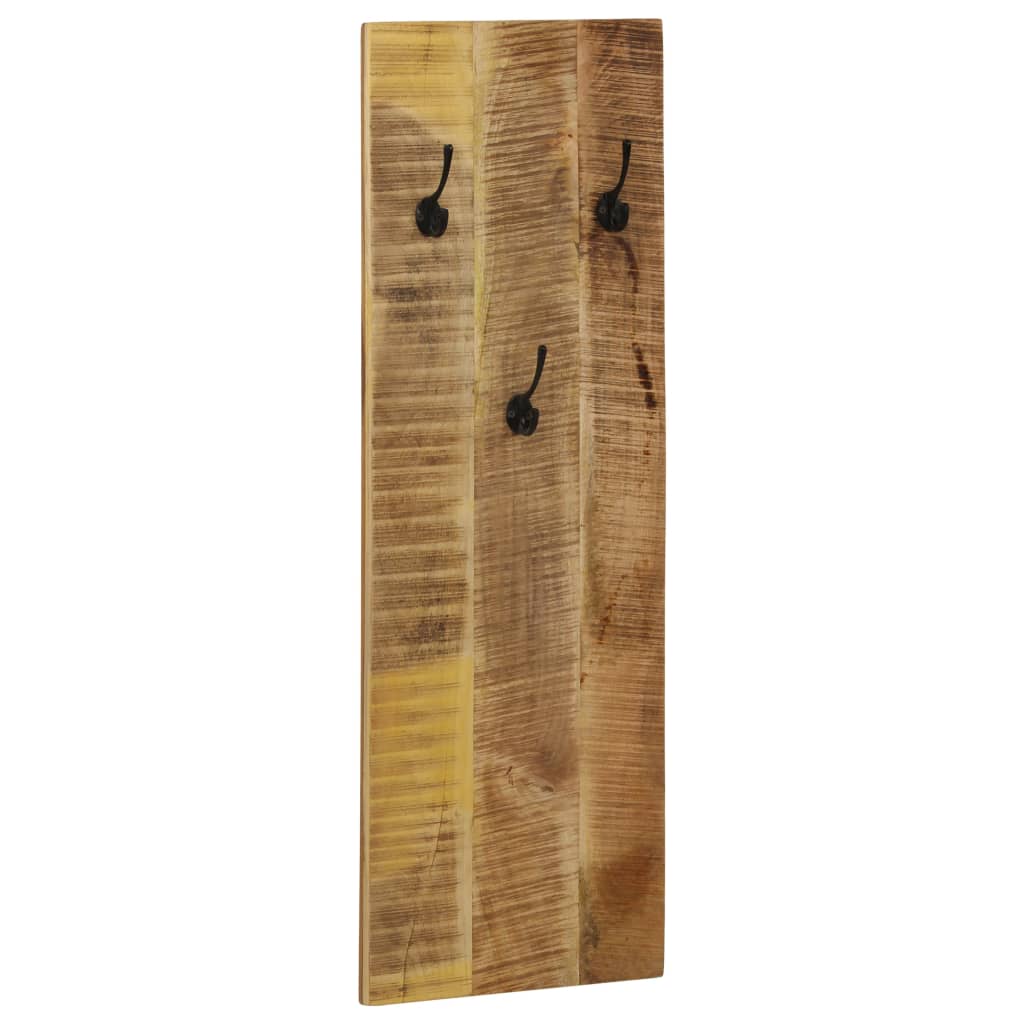 246025 vidaXL Wall-mounted Coat Racks 2 pcs Solid Mango Wood 36x110x3 cm