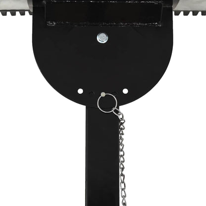 vidaXL Manual Snowplough with Wheels 100x44 cm