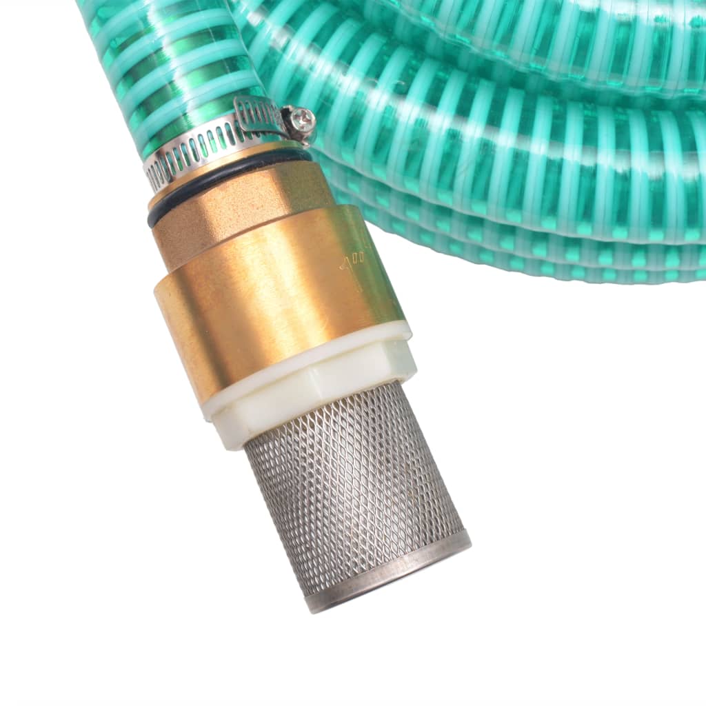 142883 vidaXL Suction Hose with Brass Connectors 3 m 25 mm Green