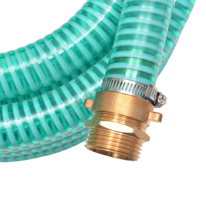 142883 vidaXL Suction Hose with Brass Connectors 3 m 25 mm Green
