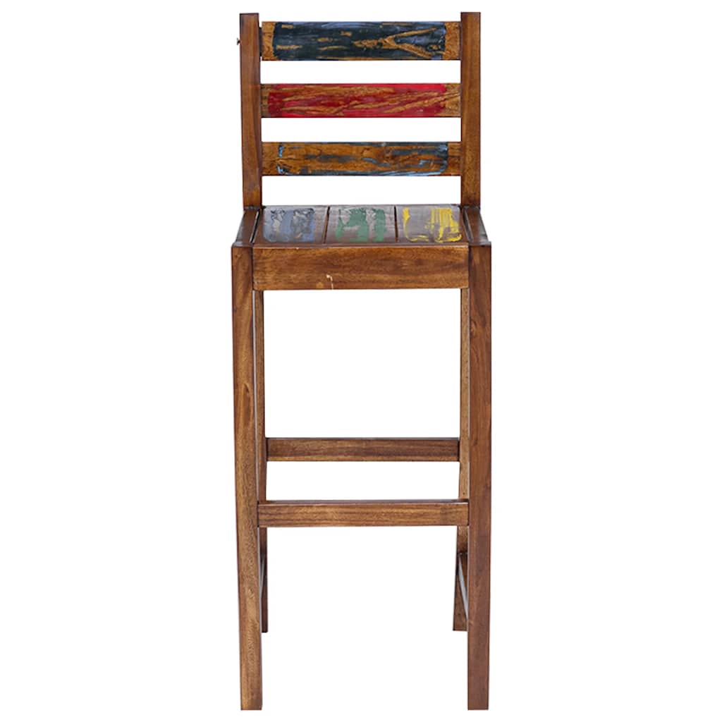 vidaXL Bar Stools 2 pcs Solid Reclaimed Wood
