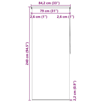 vidaXL Shower Roller Blind 80x240 cm Sea Star