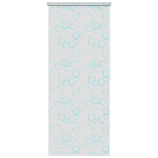 vidaXL Shower Roller Blind | see-through with blue bubbles