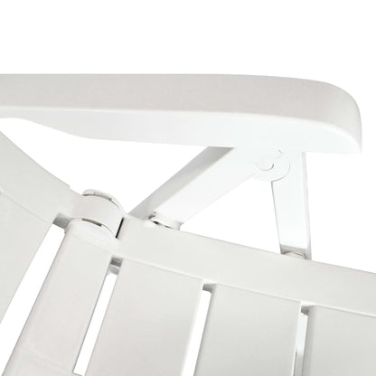 vidaXL Garden Chair | Set of 4 | White | Plastic | Medium | Foldable