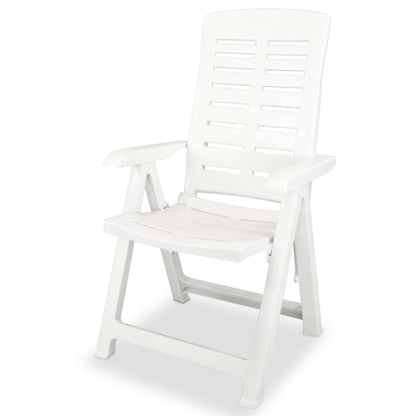 vidaXL Garden Chair | Set of 6 | White | Plastic | Standard | Foldable