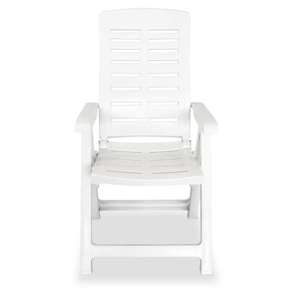 vidaXL Garden Chair | Set of 6 | White | Plastic | Standard | Foldable