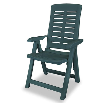 vidaXL Garden Chair |  Set of 6 | Green | Plastic | Standard |  Foldable