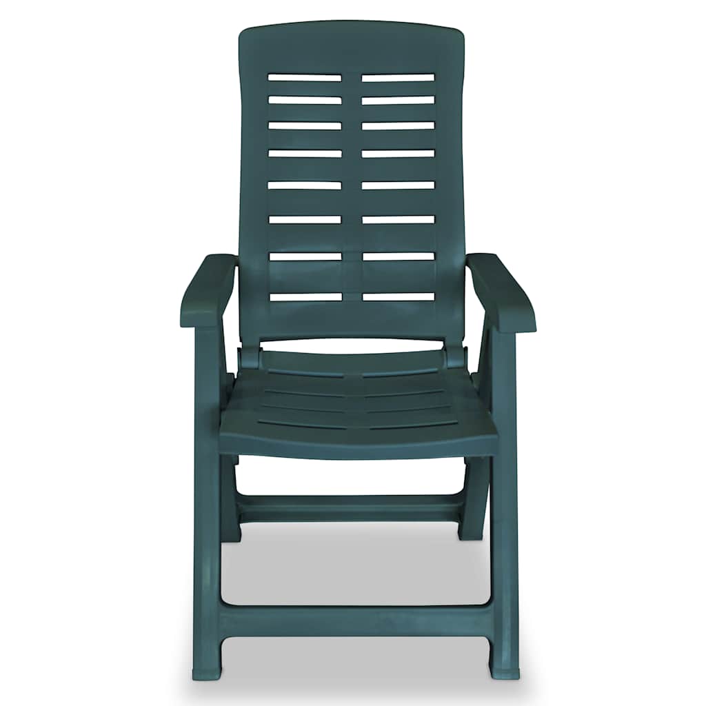 vidaXL Garden Chair |  Set of 6 | Green | Plastic | Standard |  Foldable