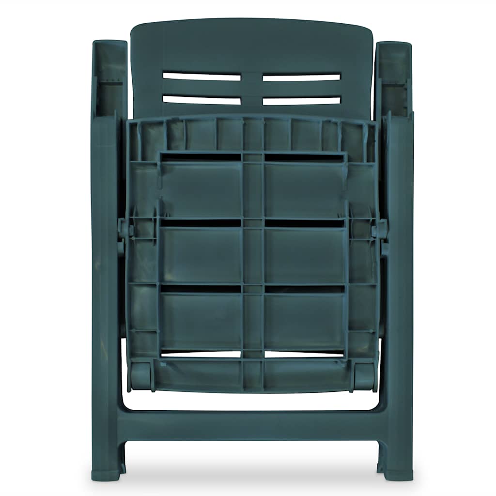vidaXL Garden Chair |  Set of 6 | Green | Plastic | Standard |  Foldable