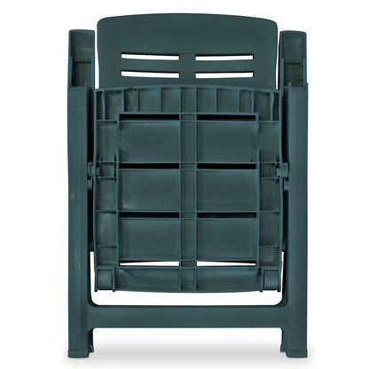 vidaXL Garden Chair |  Set of 6 | Green | Plastic | Standard |  Foldable