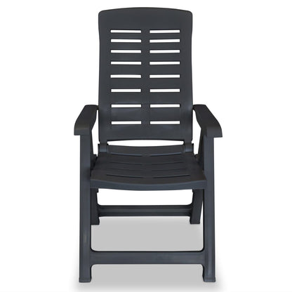 vidaXL Garden Chair | Set of 6 | Anthracite | Plastic | Standard | Foldable