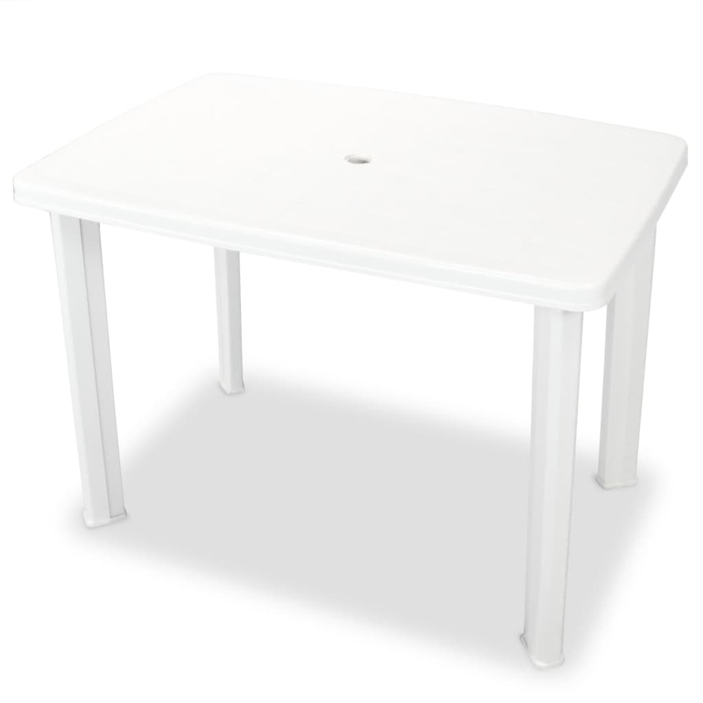 vidaXL 3 Piece Bistro Set Plastic White