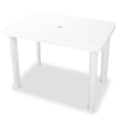 vidaXL 3 Piece Bistro Set Plastic White