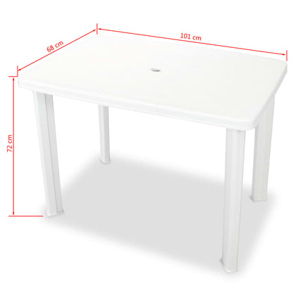 vidaXL 3 Piece Bistro Set Plastic White