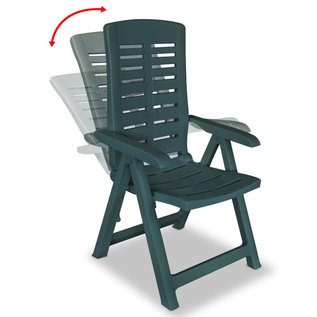 vidaXL Bistro Set | Green | Plastic | Medium | Foldable | Bistro Set