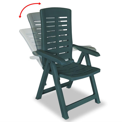 vidaXL Bistro Set | Green | Plastic | Medium | Foldable | Bistro Set
