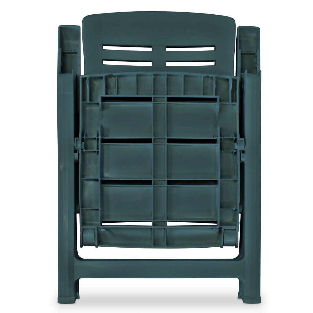vidaXL Bistro Set | Green | Plastic | Medium | Foldable | Bistro Set