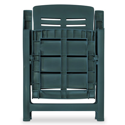 vidaXL Bistro Set | Green | Plastic | Medium | Foldable | Bistro Set