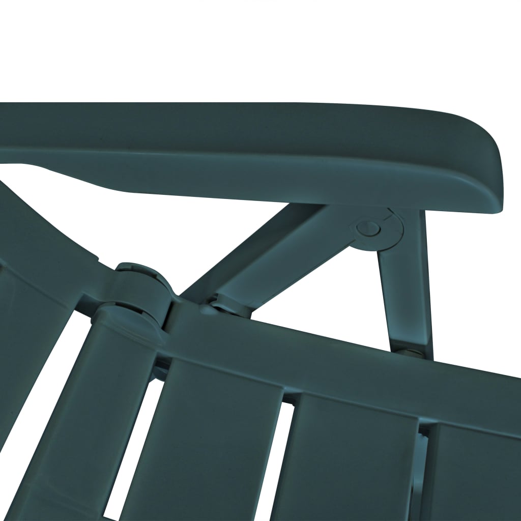 vidaXL Bistro Set | Green | Plastic | Medium | Foldable | Bistro Set