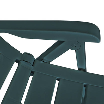 vidaXL Bistro Set | Green | Plastic | Medium | Foldable | Bistro Set