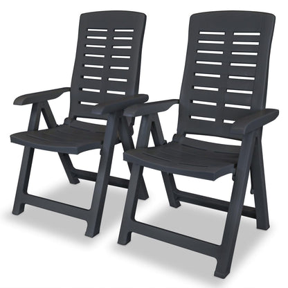 vidaXL Bistro Set | Anthracite | Plastic | Medium | Foldable | Bistro Set
